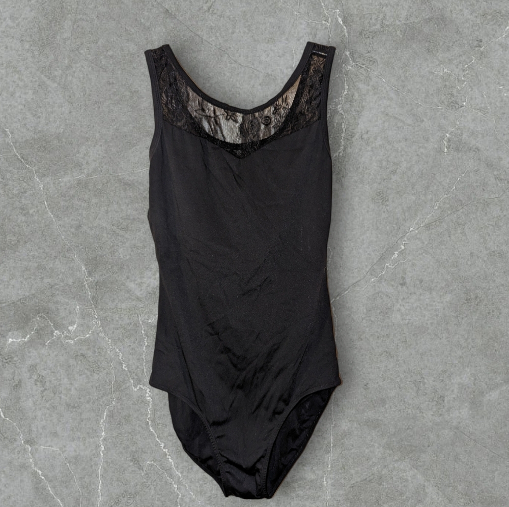Leotard with lace back